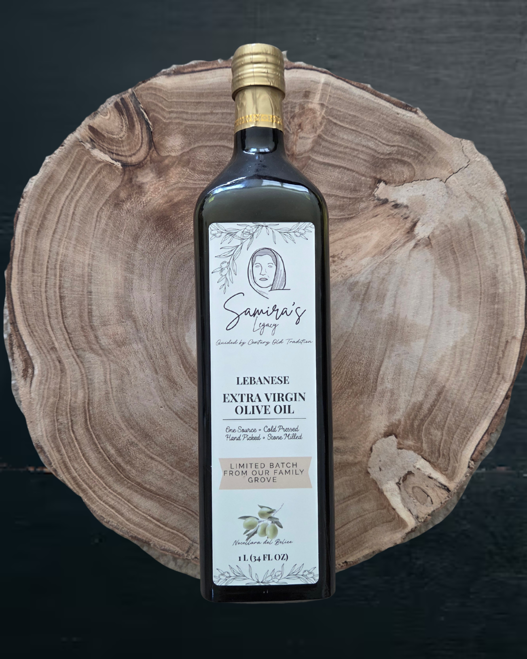 34 oz (1000 ml) Extra Virgin olive Oil – Samira's Olives